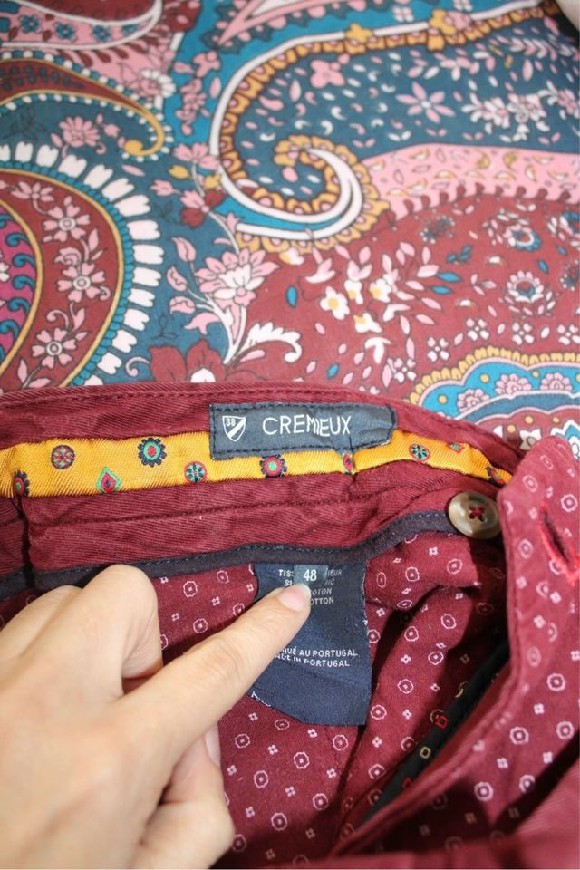 Pantalones chinos rojos hombre