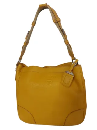 Borsa Prada Gialla Pelle Martellata