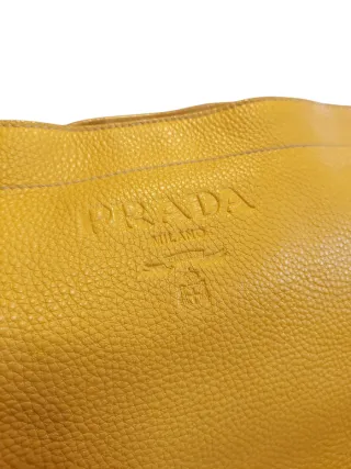 Borsa Prada Gialla Pelle Martellata