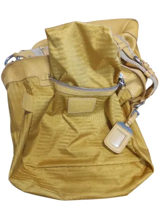 Borsa Prada Gialla Pelle Martellata