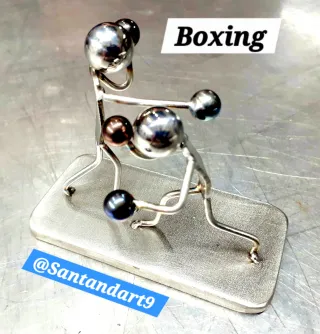 Figura Boxeo Acero Inoxidable 316L