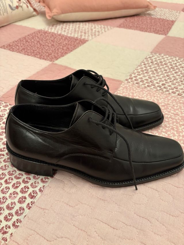 Zapatos de piel negros hombre talla 40