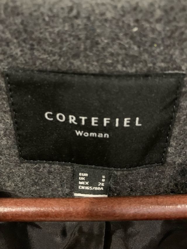 Abrigo combinado en paño y pelo