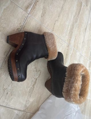 Botas Veletto Piel Marrón y Negra