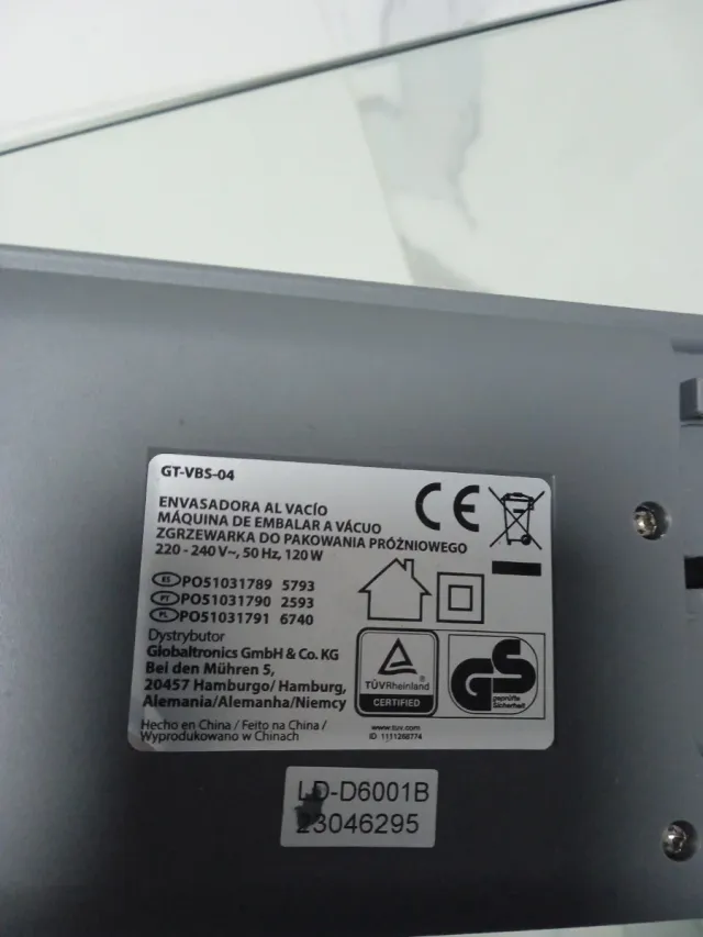 Embaladora a vácuo Ambiano cinza