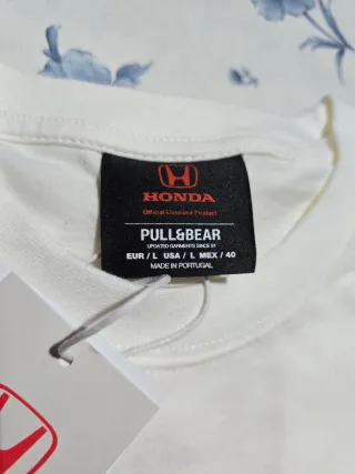 Camiseta Honda NSX VTEC Pull&Bear Blanca ¡Nueva!