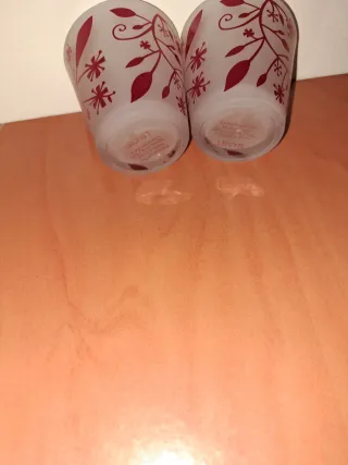 NUEVOS!! Dos Vasos Decorativos Florales