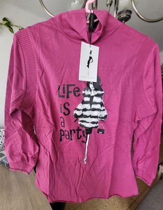 Camiseta Bershka manga larga con estampado