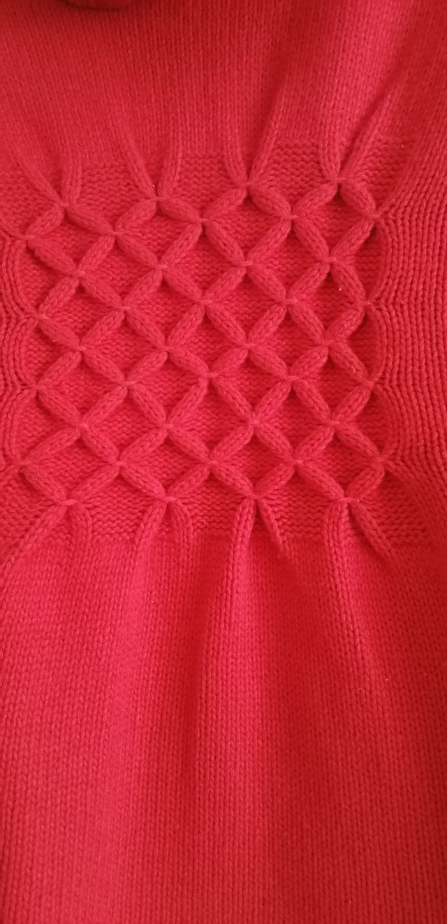 Chaleco de lana rojo estiloso