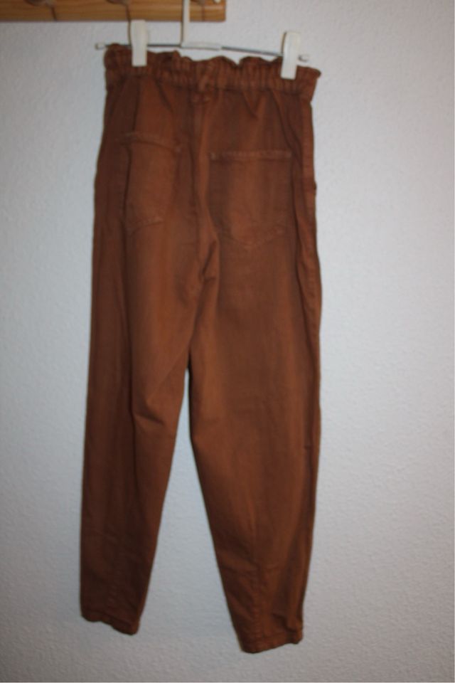 Pantalón baggy mujer marrón