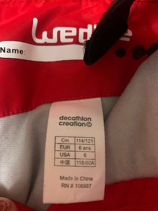 Pantalón de esquí para niño Talla 6