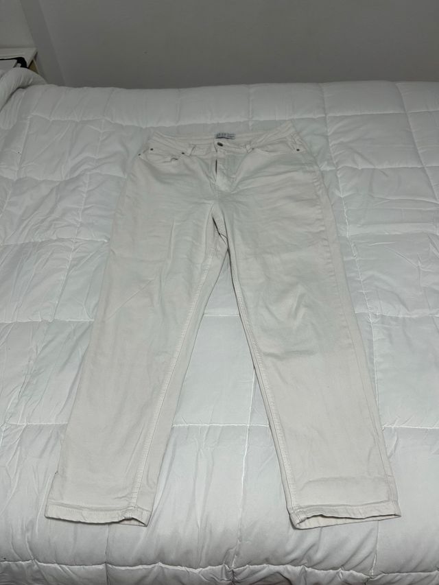 Pantalones vaqueros blancos talla 42