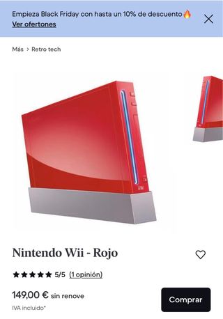 Nintendo Wii - Rojo