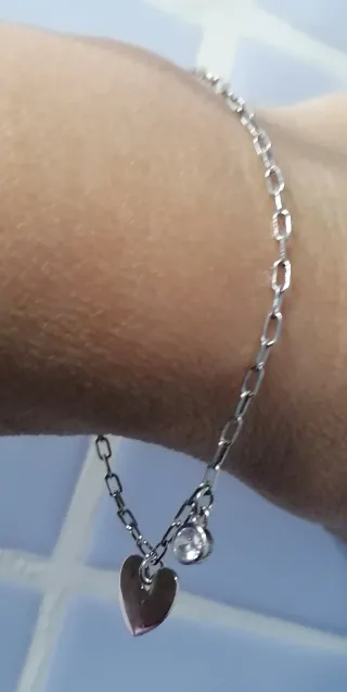 Conjunto plata de ley : gargantilla y pulsera