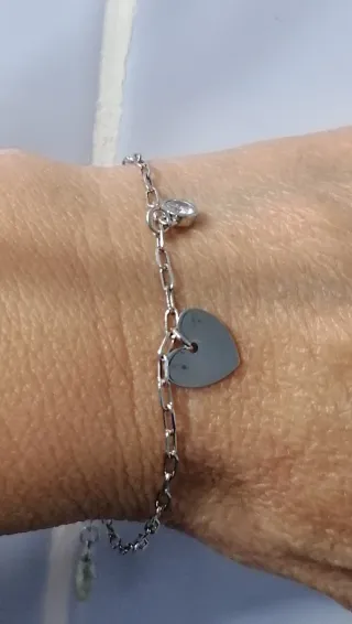 Conjunto plata de ley : gargantilla y pulsera