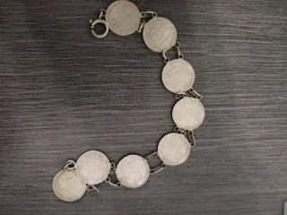 Pulsera de monedas de plata