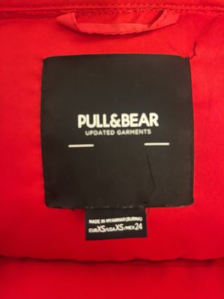 Cazadora Pull&Bear Roja Mujer