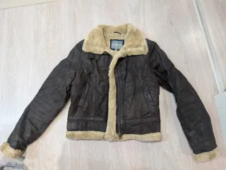 Chaqueta bomber cuero ROBLOS marrón