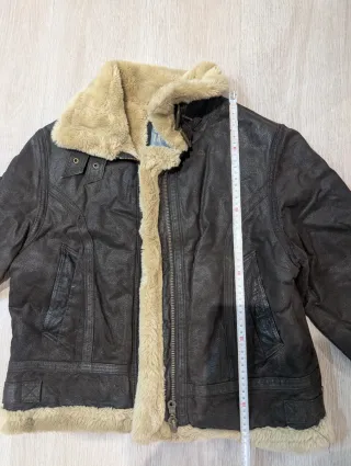 Chaqueta bomber cuero ROBLOS marrón