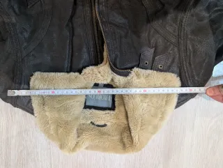 Chaqueta bomber cuero ROBLOS marrón