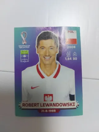 Carta Panini Robert Lewandowski Polonia Mundial 20