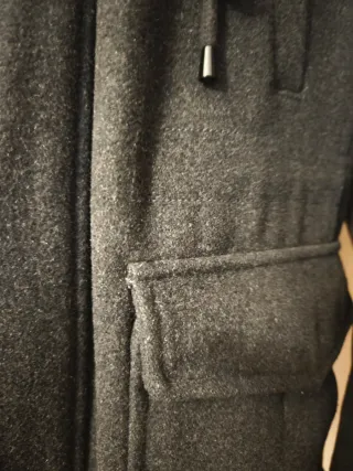 Cazadora tres cuartos Bershka gris