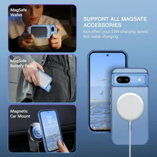 Funda magnética para Google Pixel 8a.Azul