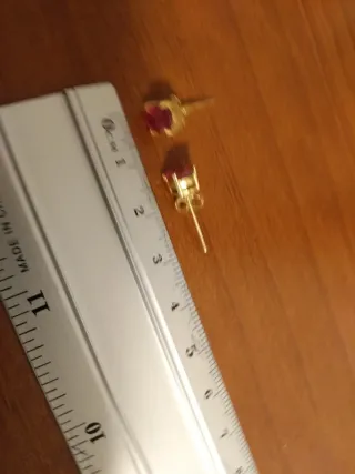 Pendientes Oro 18k y Rubíes Ovalados