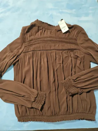 Blusa Pinkie marrón chocolate talla M