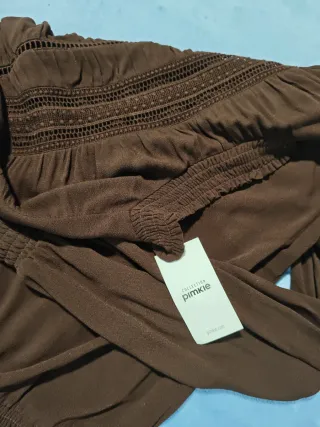 Blusa Pinkie marrón chocolate talla M