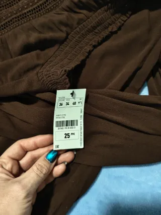 Blusa Pinkie marrón chocolate talla M