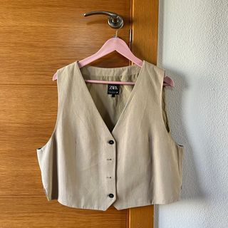 Chaleco Zara Beige