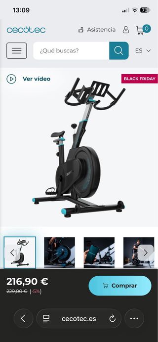 Bicicleta Estática Cecotec Drumfit