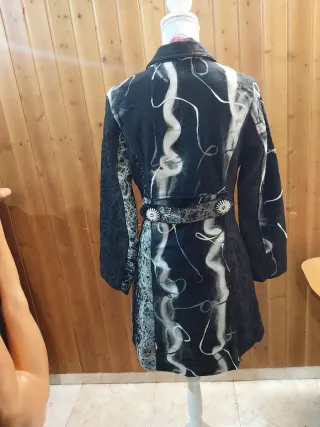 Abrigo estampado mujer