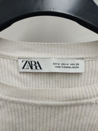 Jersey Zara blanco botones dorados talla M