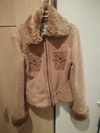 Chaqueta Freesoul Beige/Marrón con Borrego