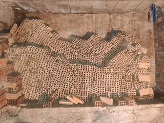 Ladrillos de arcilla hueco sencillo 22x11x4