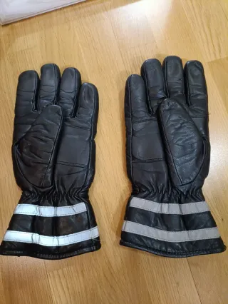 Guantes de moto negros con reflectantes