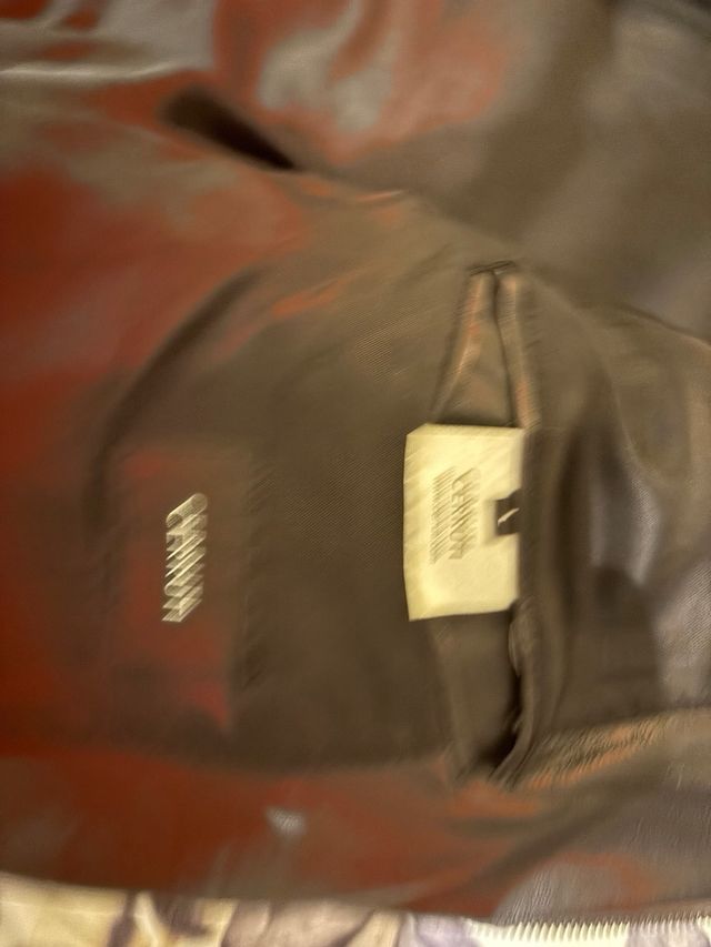 Cazadora Piel Plumas Cerruti Negra