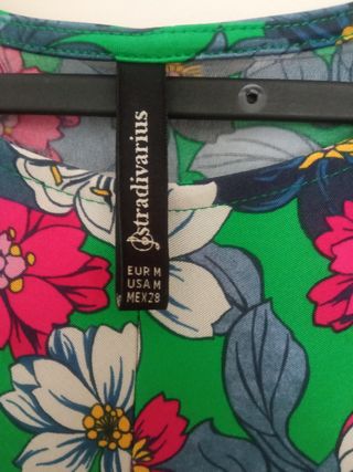 Vestido midi estampado flores