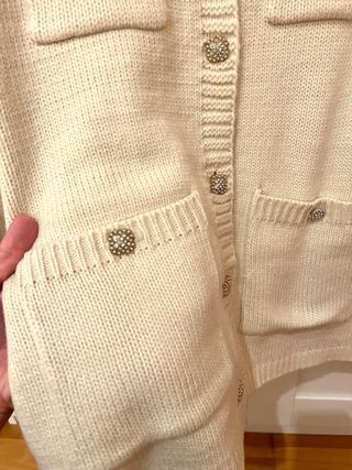 Jersey Zara Beige con Botones Joya