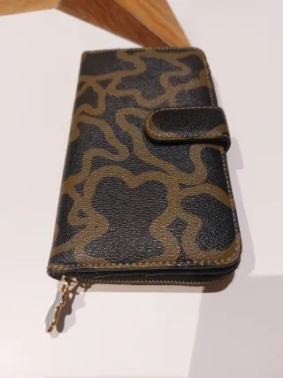 Cartera + Monedero Tous Kaos Negra y Marrón