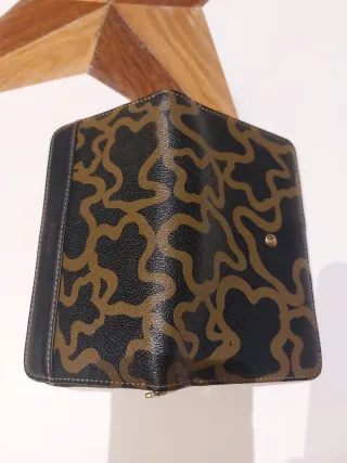 Cartera + Monedero Tous Kaos Negra y Marrón