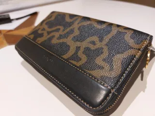 Cartera + Monedero Tous Kaos Negra y Marrón