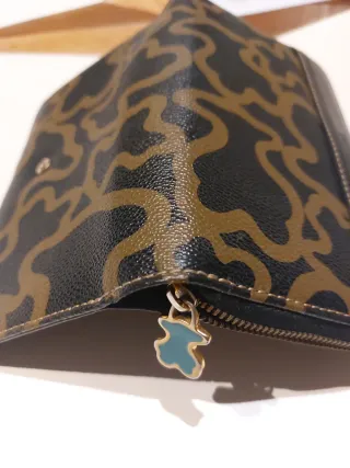 Cartera + Monedero Tous Kaos Negra y Marrón