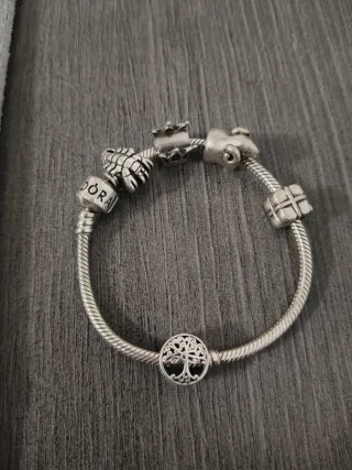Pulsera Pandora Plata con Charms