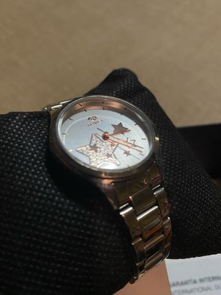 Reloj Marea Mujer Plata Acero Estrellas