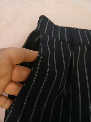 Pantaloni a righe neri taglia XS