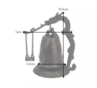 Carillon vento giapponese, candelabro drago, campana gong