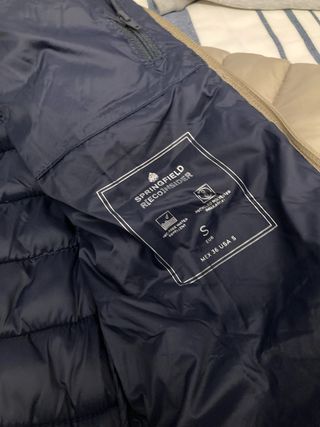 Cazadora hombre  beige y azul en perfecto estado